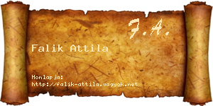 Falik Attila névjegykártya